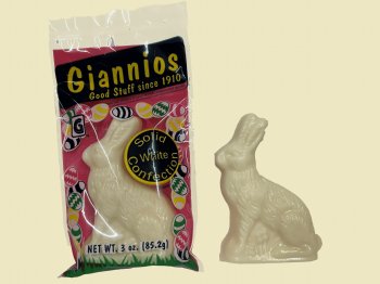 3oz White Easter Bunny